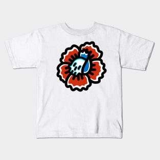 Peony Skull Flower Kids T-Shirt